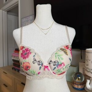 victoria's secret dream angels floral wired bra